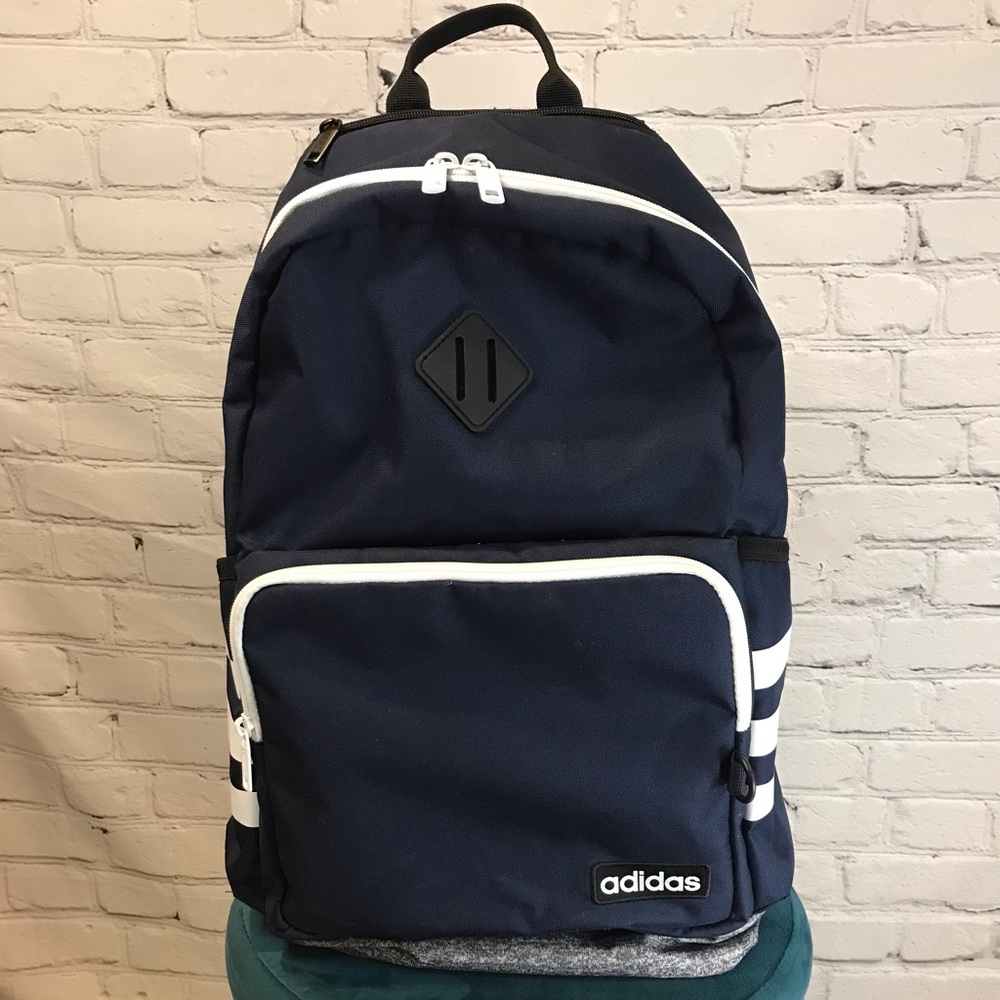 Adidas Classic 3 Stripes Backpack Euc - image 3